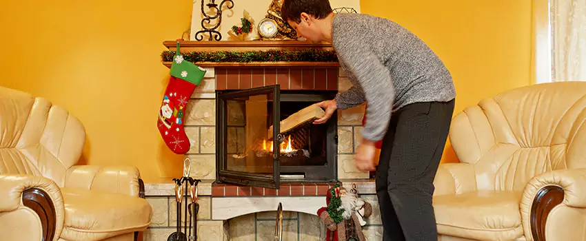 Rusted Metal Fireplace Restoration in Laurinburg, North Carolina